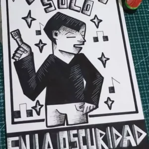 Afiche Bailando Solo del vocalista Álvaro López