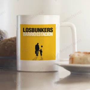 Taza del Álbum Barrio Estación del grupo Los Bunkers 