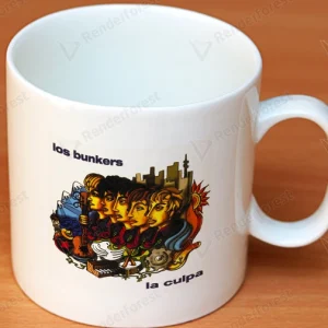 Taza del Álbum La Culpa del grupo Los Bunkers 