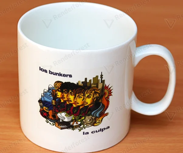 Taza del Álbum La Culpa del grupo Los Bunkers